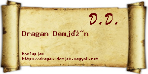 Dragan Demjén névjegykártya